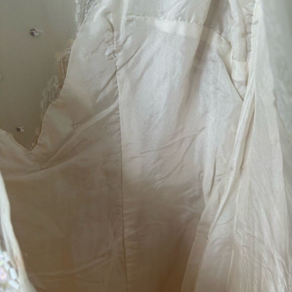Vintage Long Gown Rhinestones, Beads Sequins, Wedding, Bodycon Style, Small - Picture 13 of 14